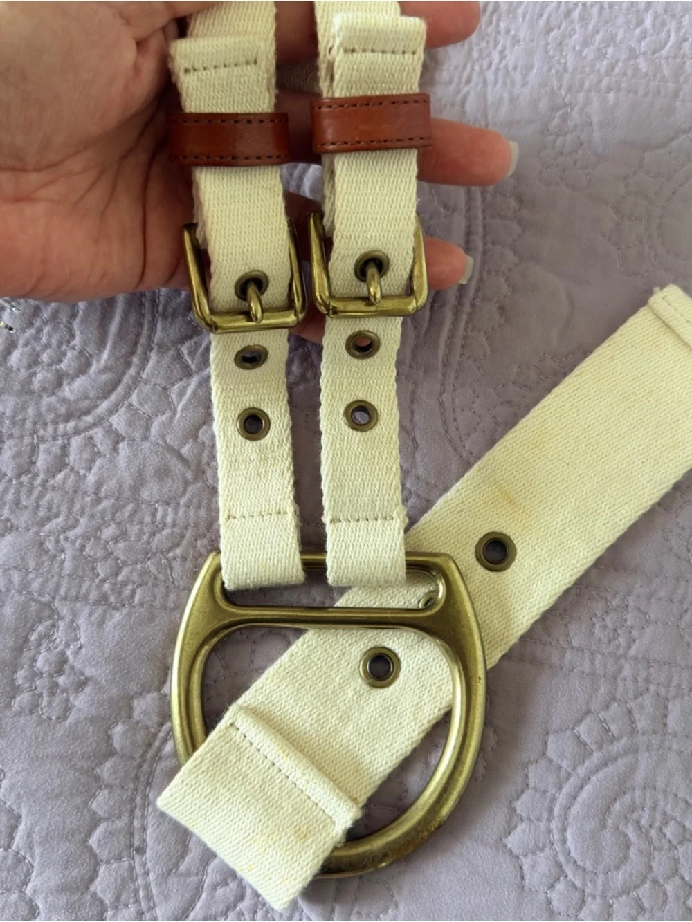 90’ Vintage Ralph Lauren/ Blue Label Canvas Belt